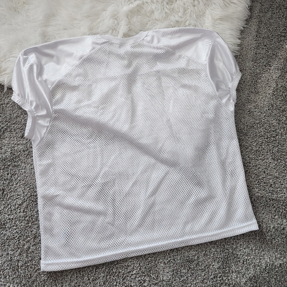 Russell Athletic Men Jerseys White Short Sleeve Football Mesh. Size XL. New with - Picture 2 of 5